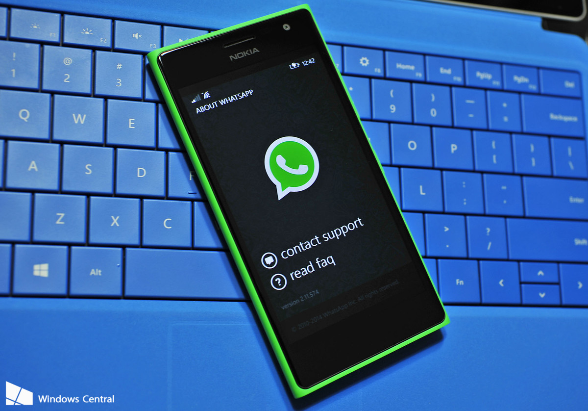 WhatsApp on Windows Mobile. Image credit: Windows Central
