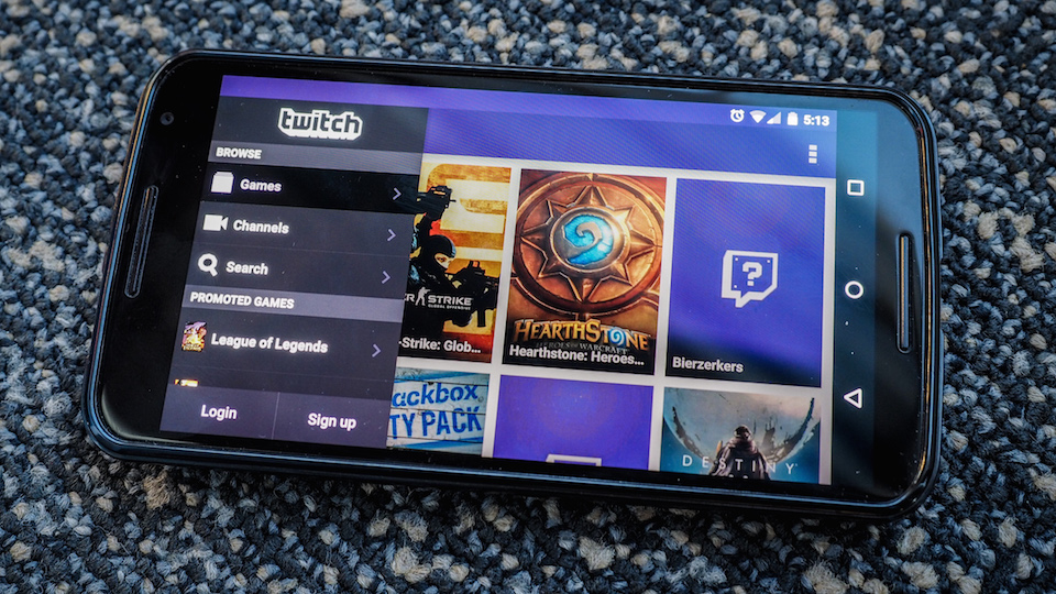 Twitch app for Android. Image credit: Engadget