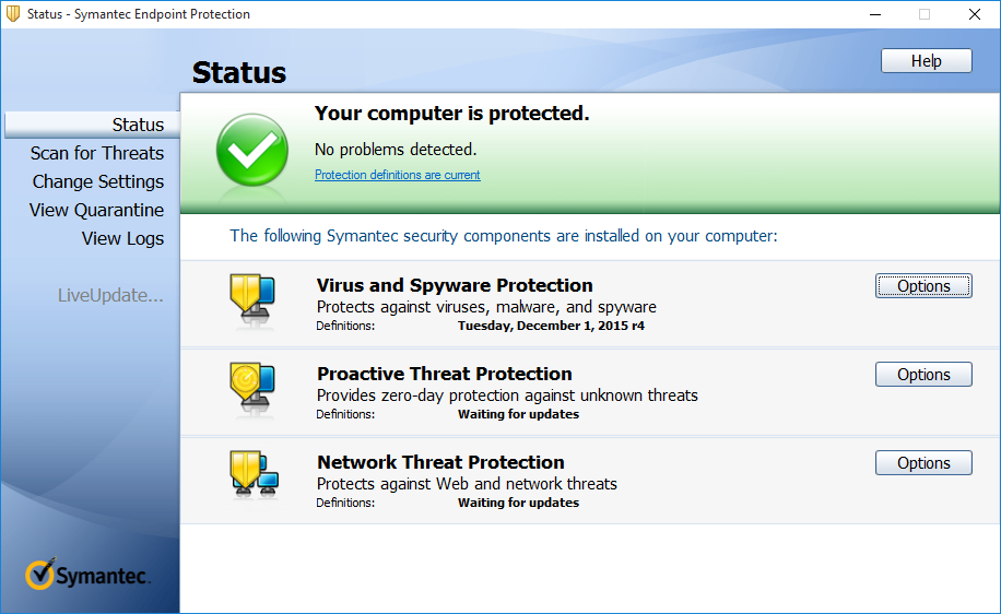 symantec endpoint protection update