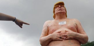 Indecline erects naked statues of Donald Trump across the US