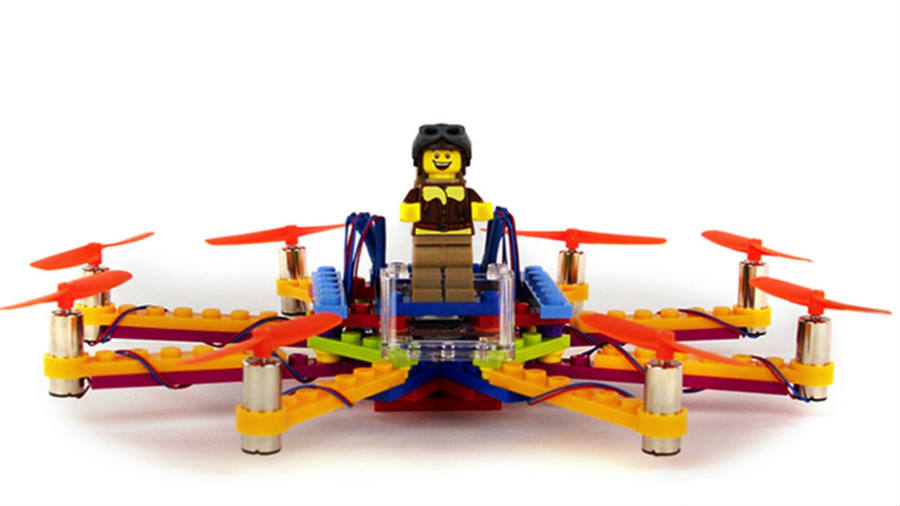 Flybrix's LEGO drones have many designs. 