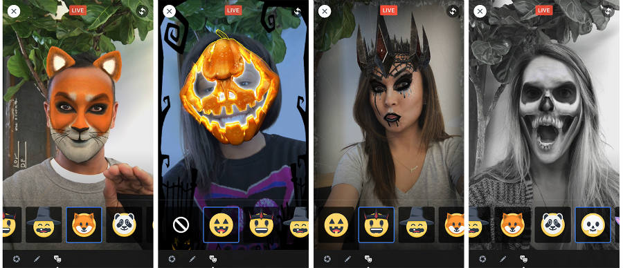 Facebook-Facebook Live-Halloween-Masks