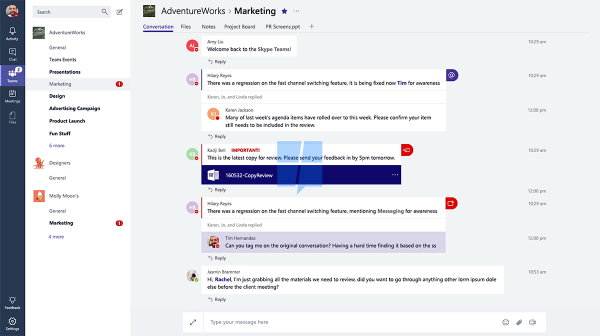 Microsoft Teams interface. 