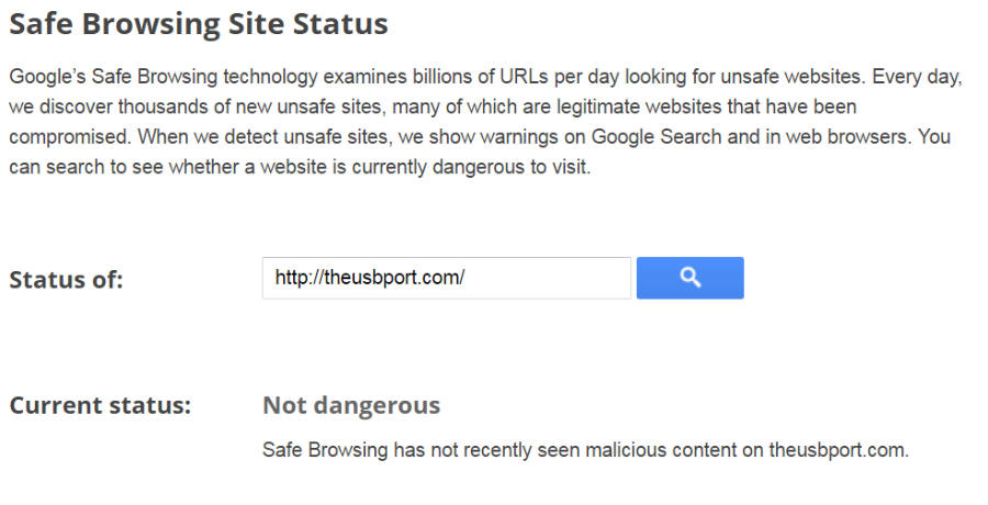Google Safe Browsing demo. 