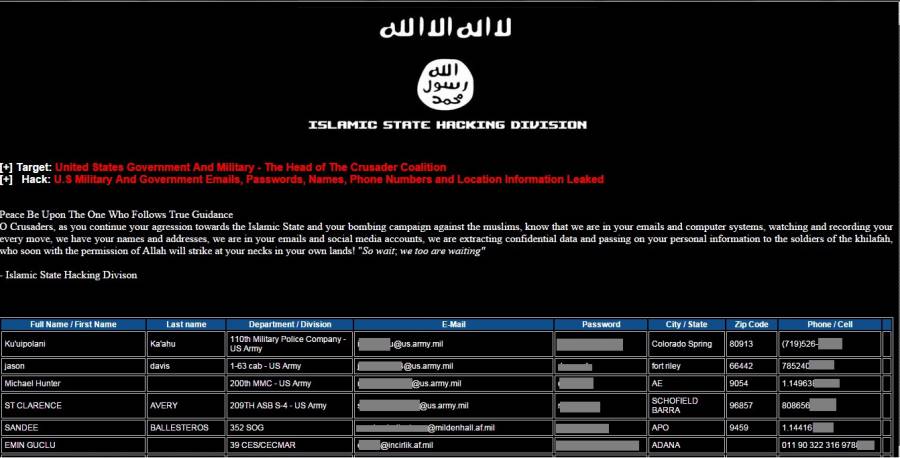 Alleged Islamic State Hacking Division Website