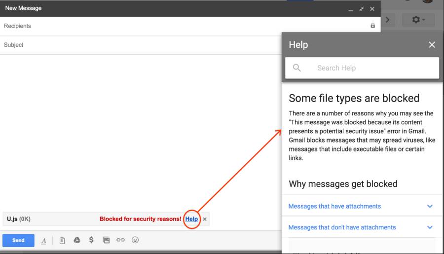Gmail will restrict js file attachments