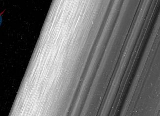Saturn Rings border - Cassini probe.
