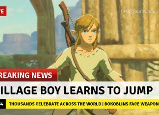 Link learns to jump - Zelda Breath of the Wild meme