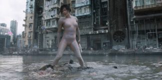 Ghost in the Shell water fight scene.