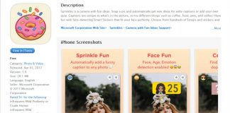 Microsoft's Sprinkles is already available at Apple's app store