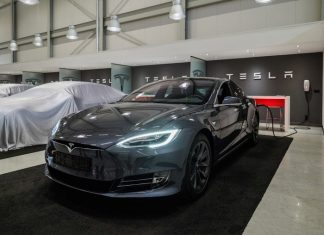 Tesla Model S in a Factory