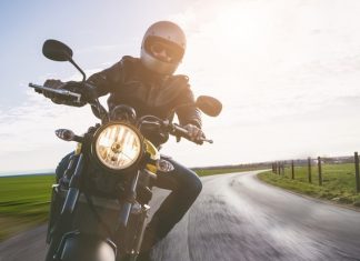 Motorcycle Riding in Open Road