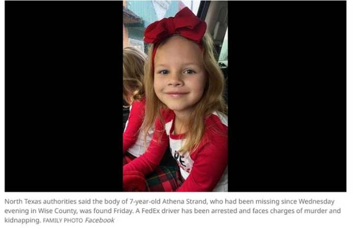 FedEx Driver Confesses to Kidnapping and Killing 7-Year-Old Girl in North Texas
