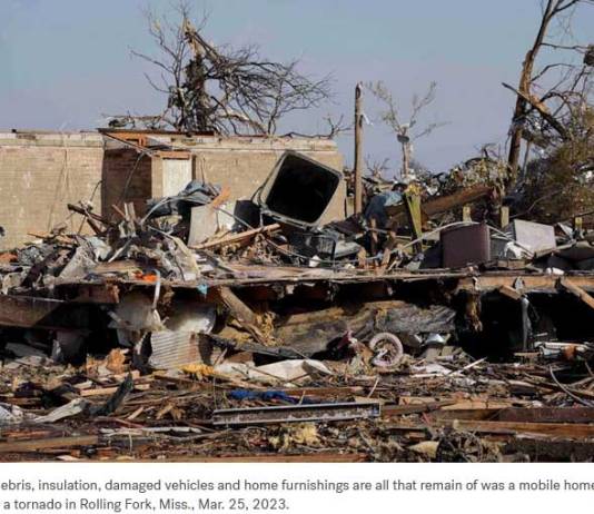 Tornado Kills 23 People and Leaves Massive Destruction of Property across Mississippi